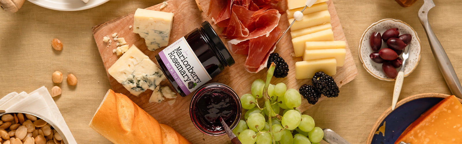 Marionberry Rosemary Jam in Charcuterie Board Spread